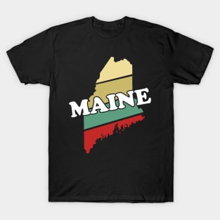 Maine State Vintage Retro Souvenir Gift graphic T-Shirt